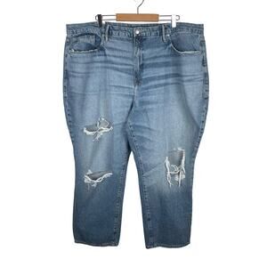 Good American Good Boy High Rise Straight Leg Jean Light Wash Plus Size 24